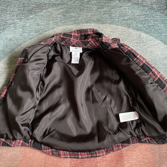 Tommy Bahama Red and Black Plaid Shacket Boy - Picture 5 of 7